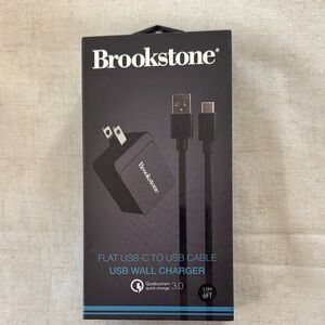 Brookstone Black USB-C Wall Charger with Cable 
 6ft Cable